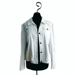 Cream Corduroy Stretch Jean Jacket XL